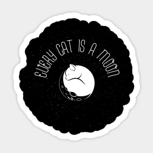 Cat Moon Sticker